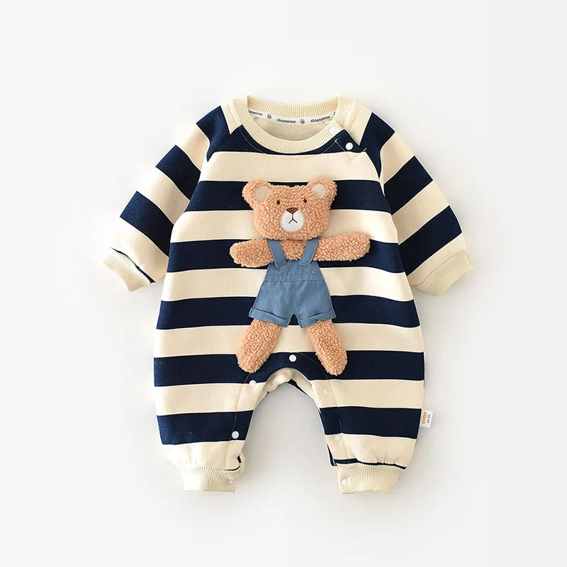 BORA MILANCEL One Piece Baby Suit with Adorable Bear Design