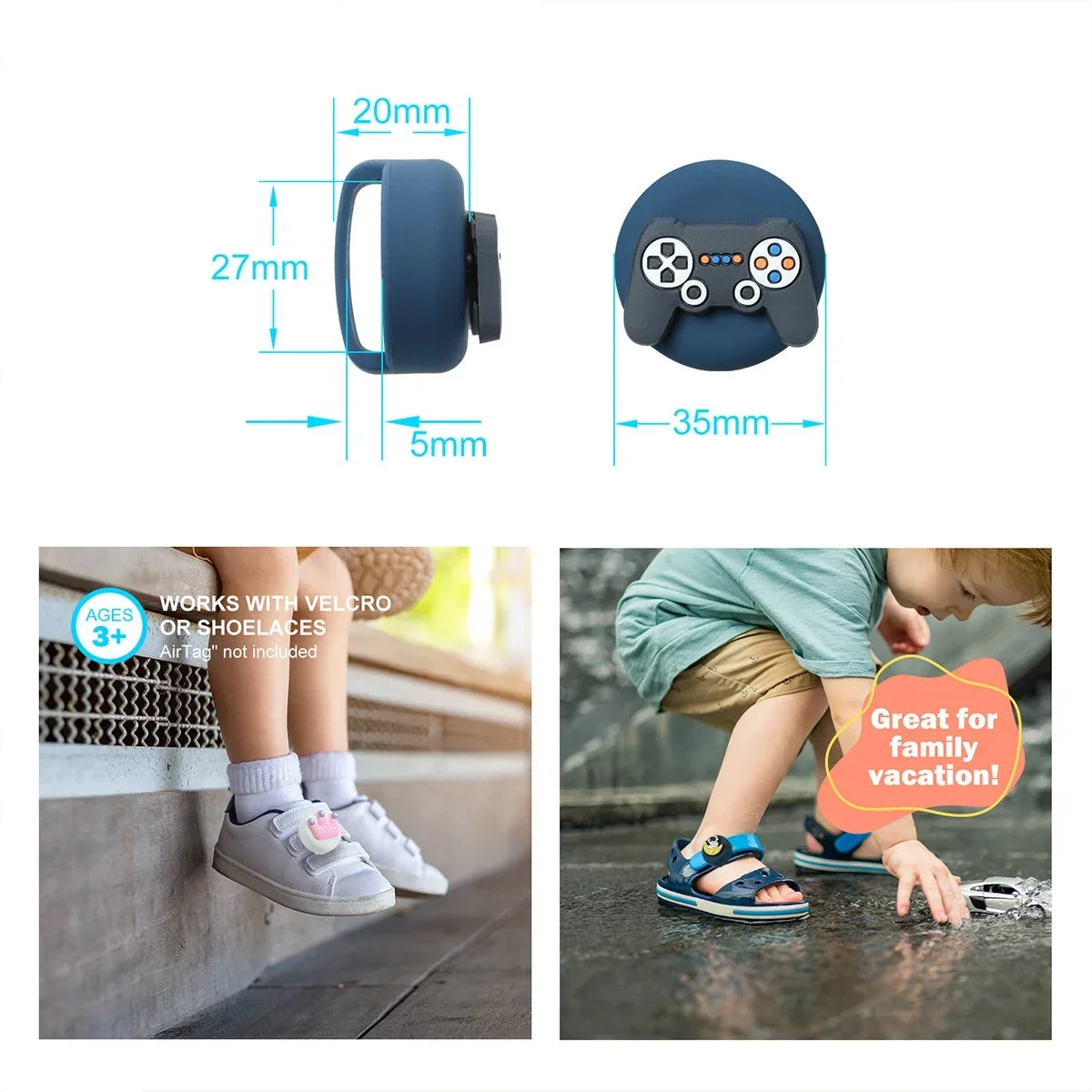 AirTag Holder Case for Kid Shoelaces