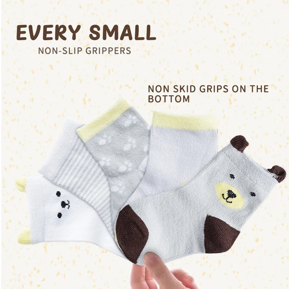 5Pairs/Lot Cotton Kids Anti-Slip  Socks